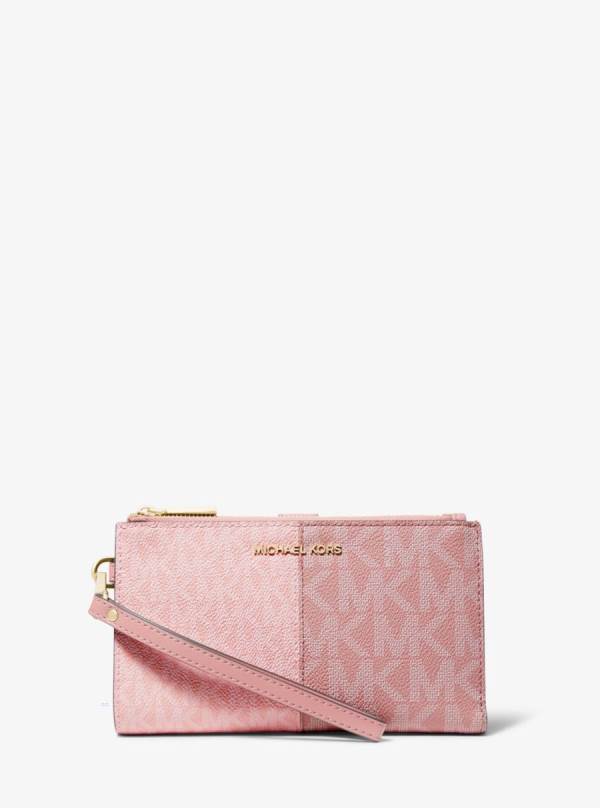 Damske Penazenky Michael Kors Adele Color-Block Logo Smartphone Biele Svetlo Červené - Doplnky Michael Kors Akcia | IOGAX-5693